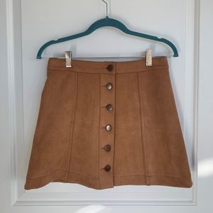 Tan suede skirt